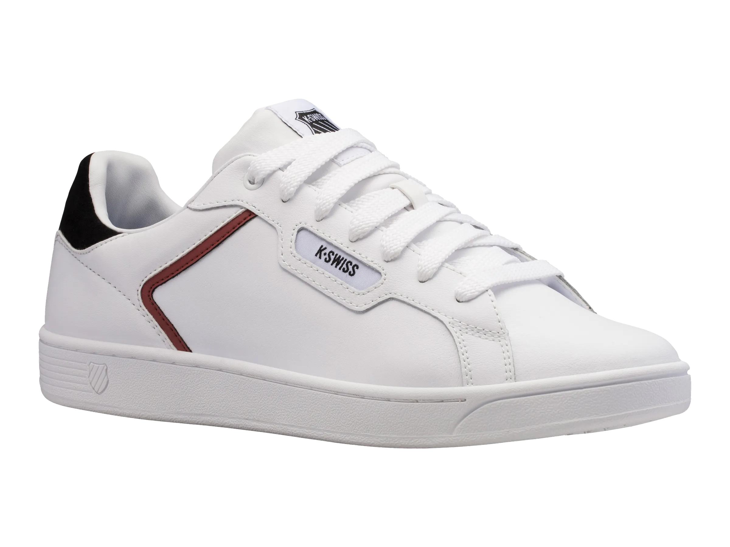 06347-123-M | MENS CLEAN COURT II CMF | WHITE/BLACK/COWHIDE