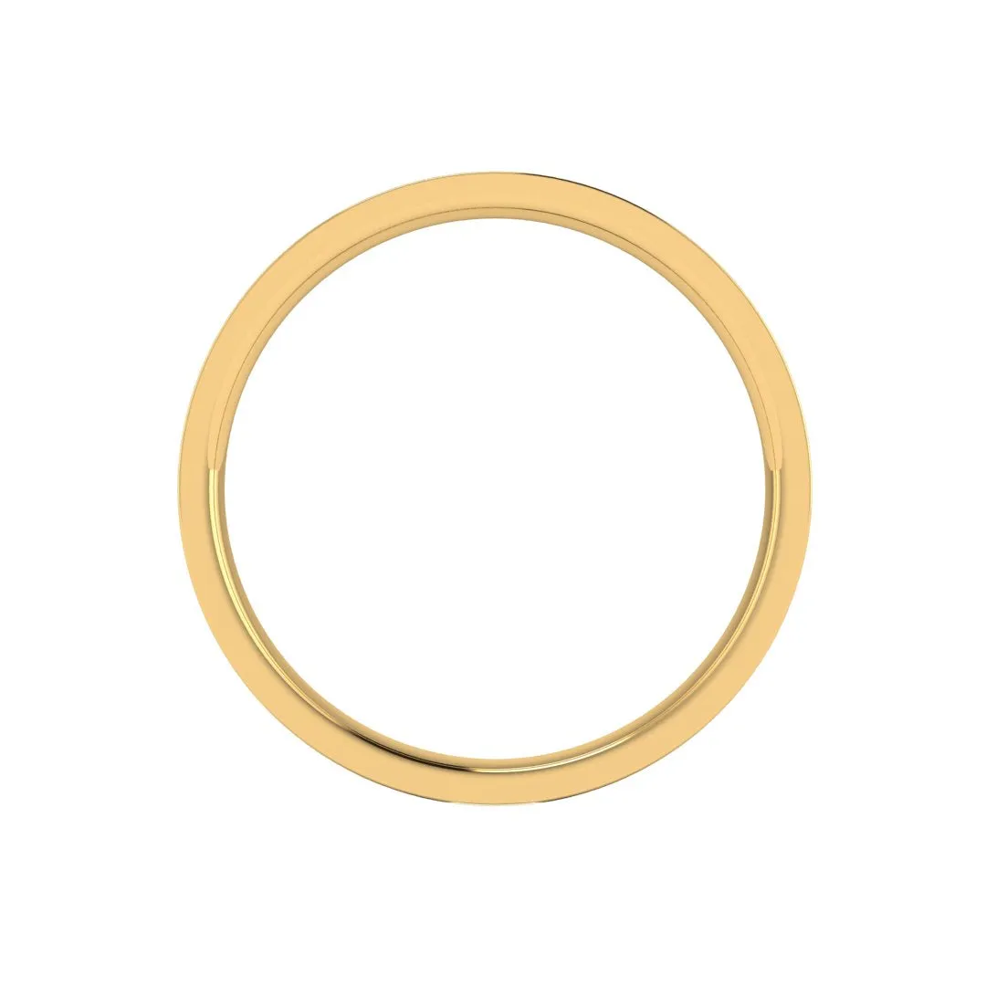 2mm Band Flat Court Wedding Ring