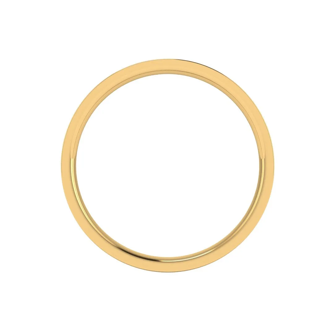 2mm Band Flat Court Wedding Ring