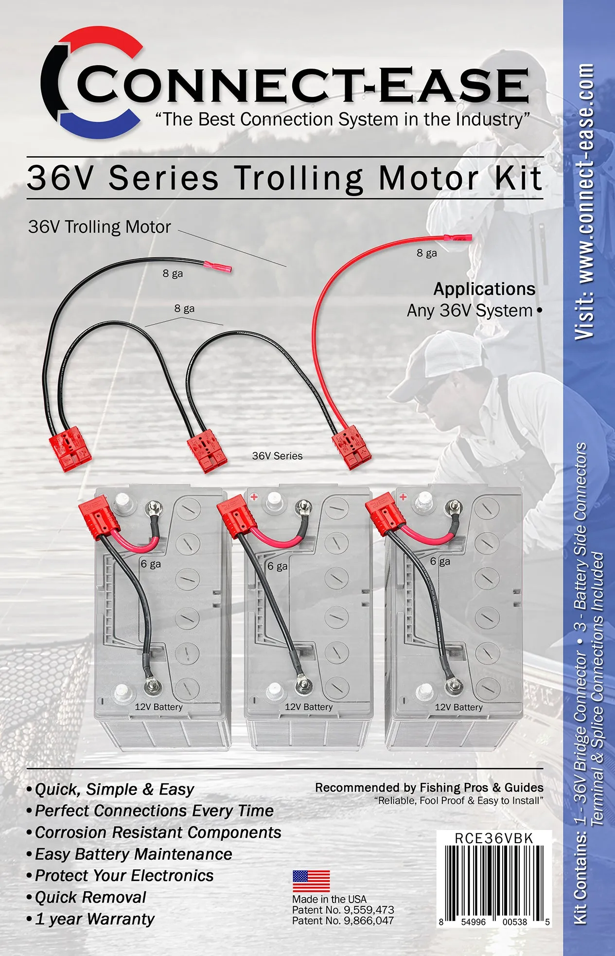 36 Volt Series Trolling Motor Connection Kit (RCE36VBK) Lithium Compatible