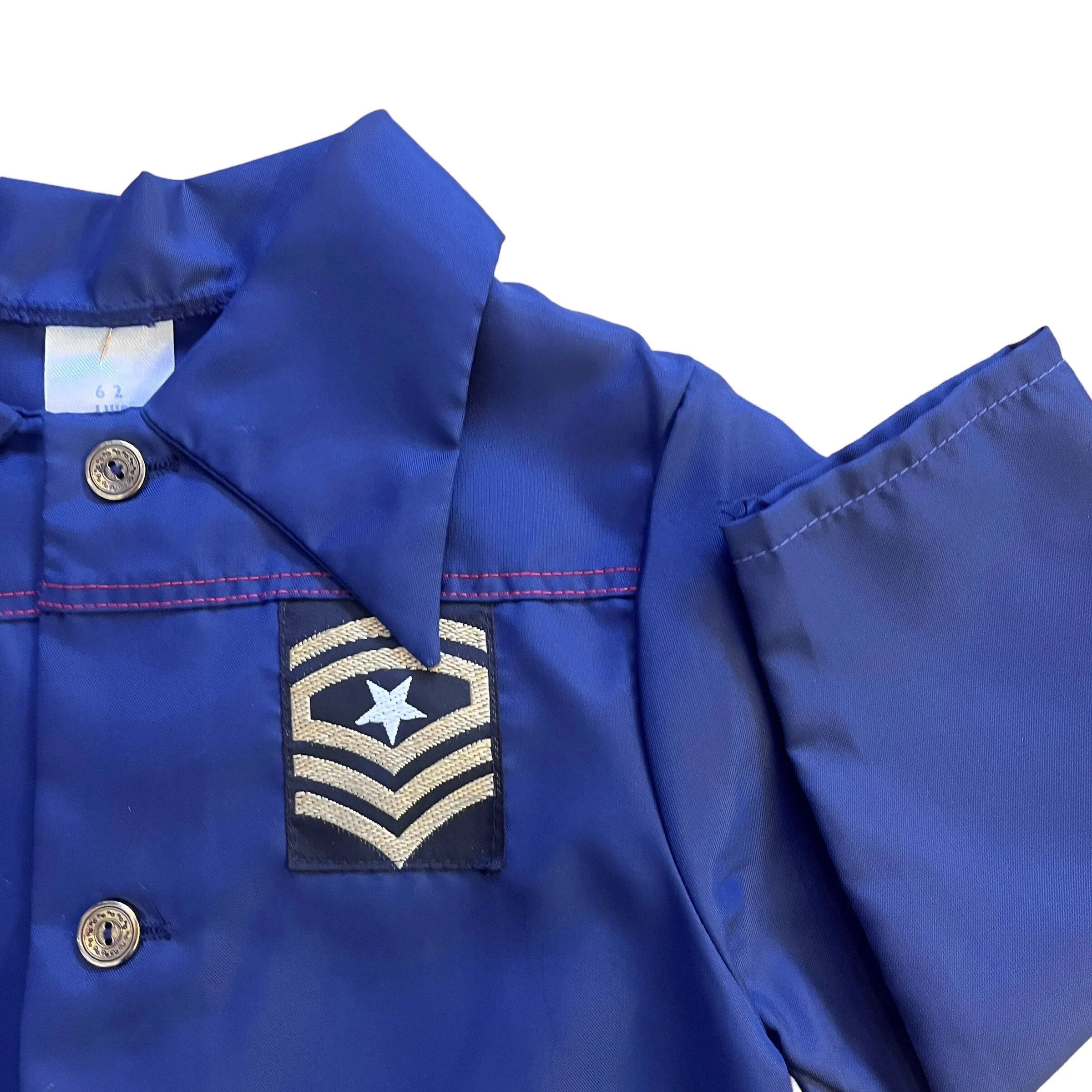 60's Navy School Overall Nylon Blouse 18-24m