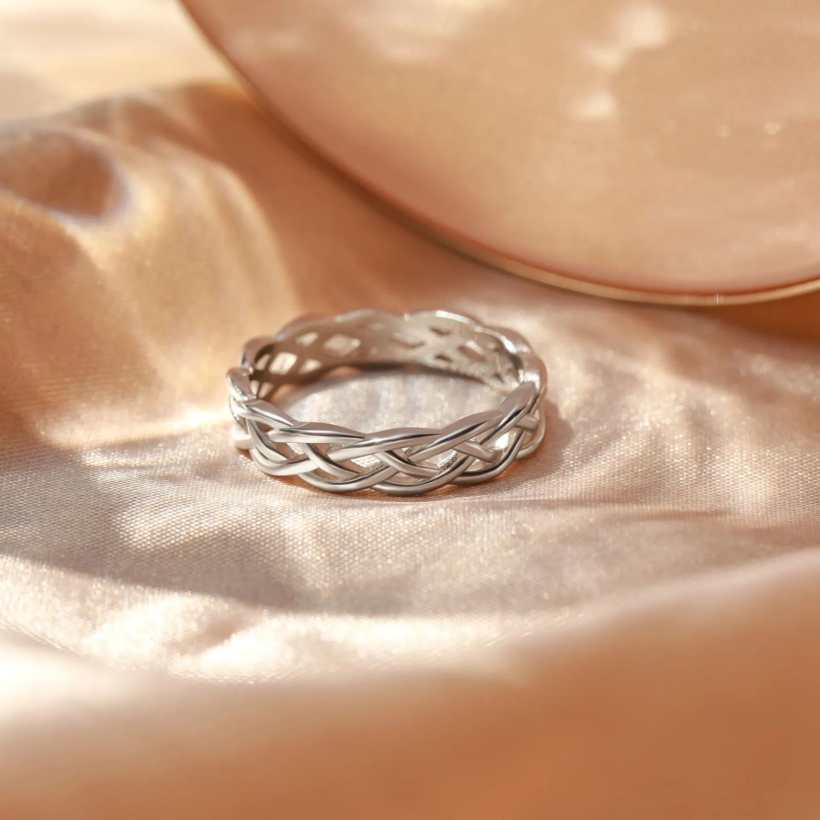 925 Sterling Silver Cute Twist Ring