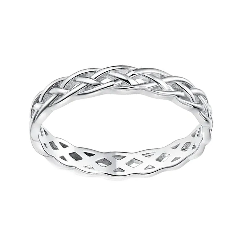 925 Sterling Silver Cute Twist Ring