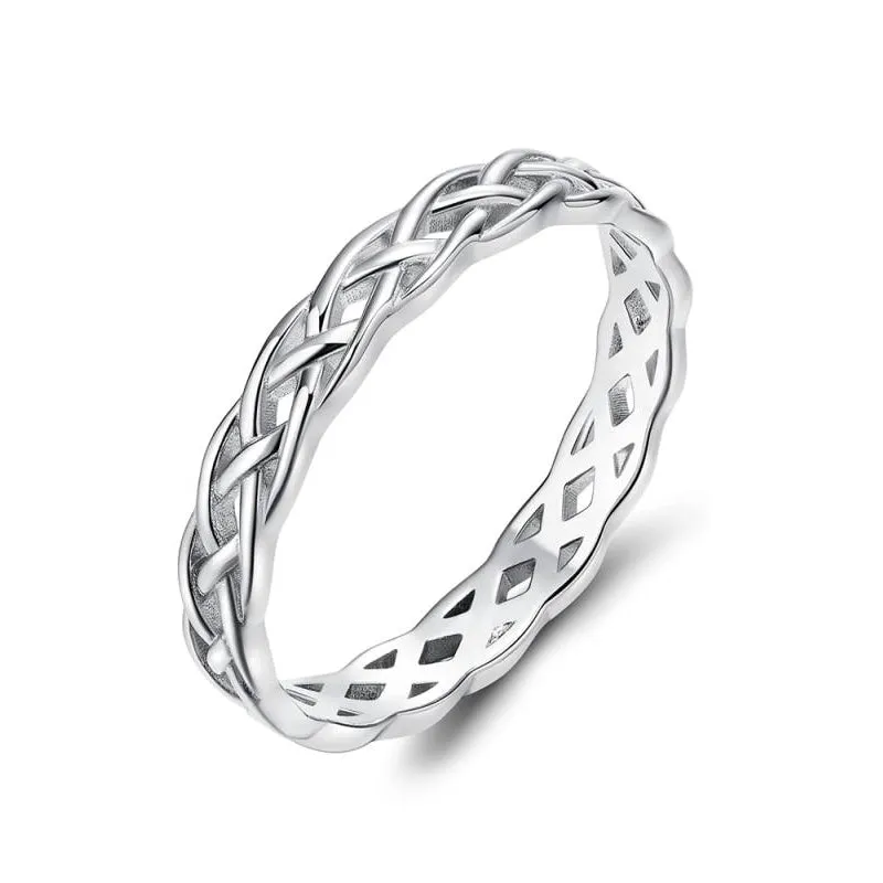 925 Sterling Silver Cute Twist Ring