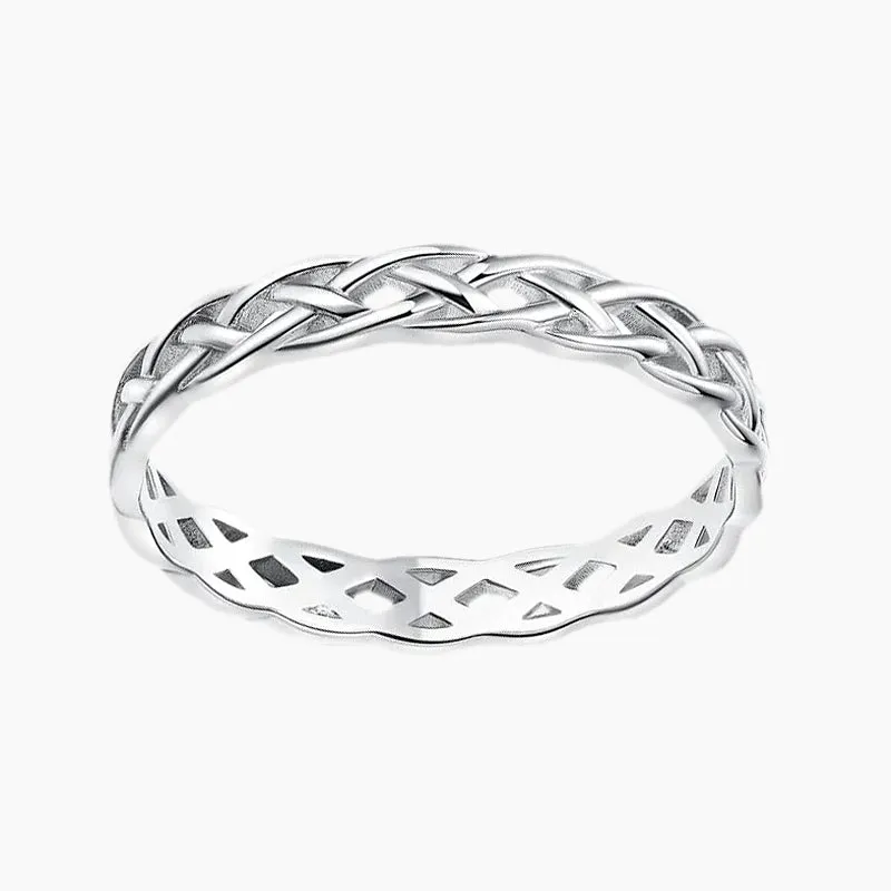 925 Sterling Silver Cute Twist Ring