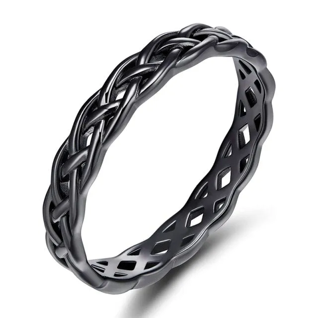 925 Sterling Silver Cute Twist Ring