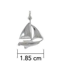 A treasure of the sea ~ Sterling Silver Sailboat Charm  TC557