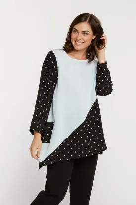 AA232 - Reversible Polka Dot Linen Tunic