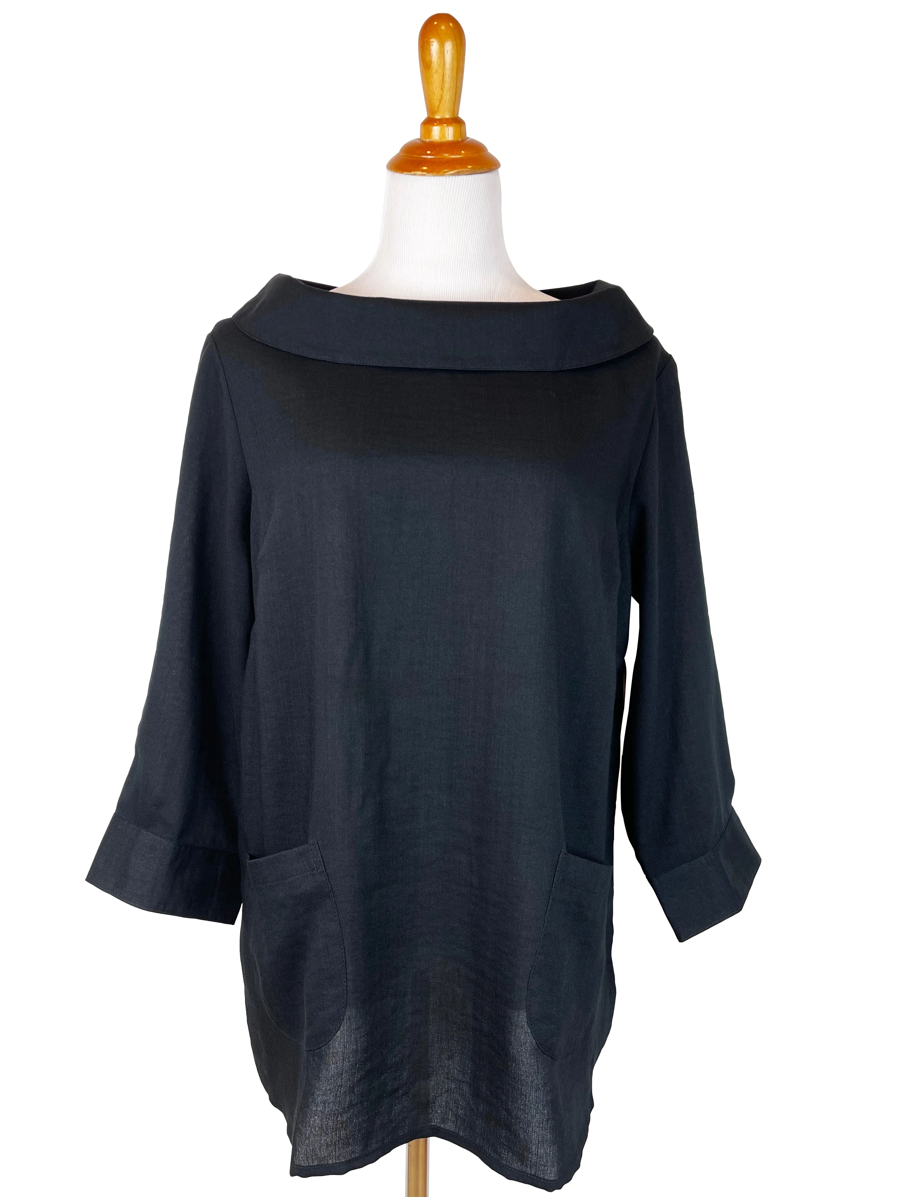 AA272 - Boat Neck Linen Pullover