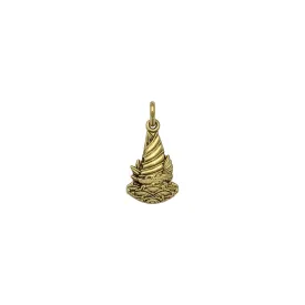 Antique Chinese Sailing Boat Pendant (14K)