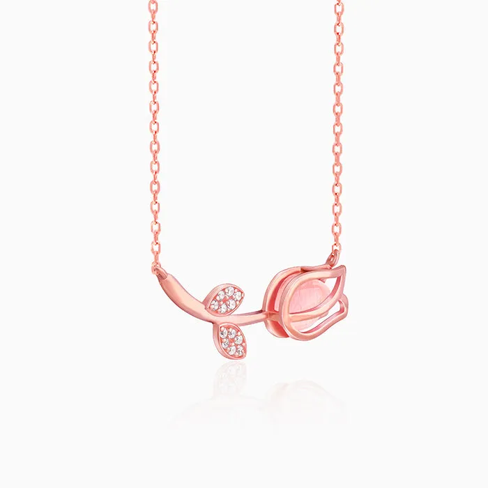 Anushka Sharma Rose Gold Pink Quartz Flower Necklace