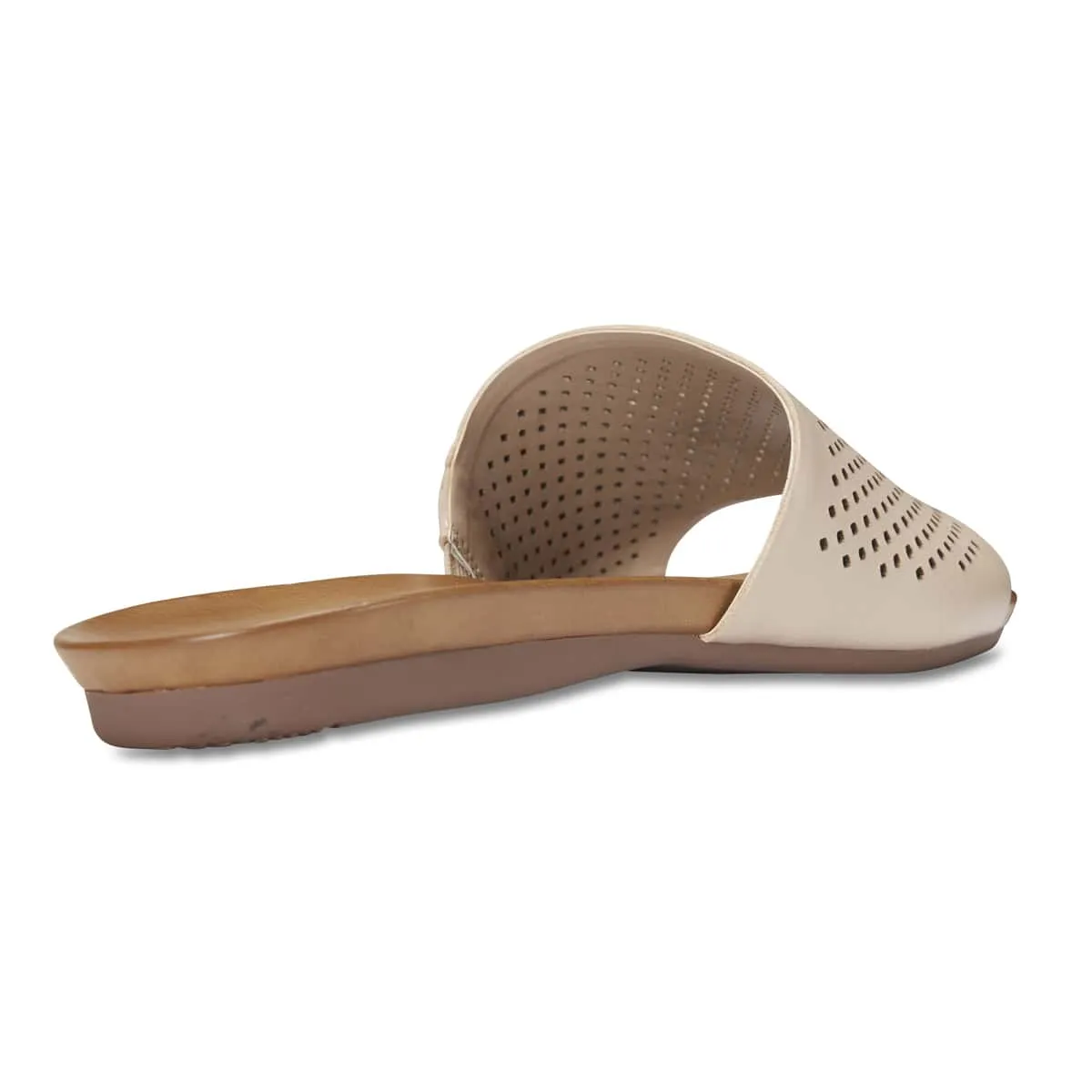 Aztec Slide in Nude Leather