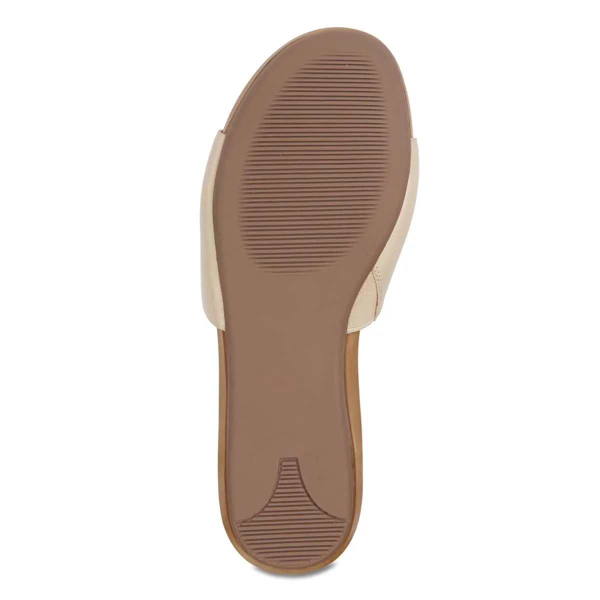 Aztec Slide in Nude Leather