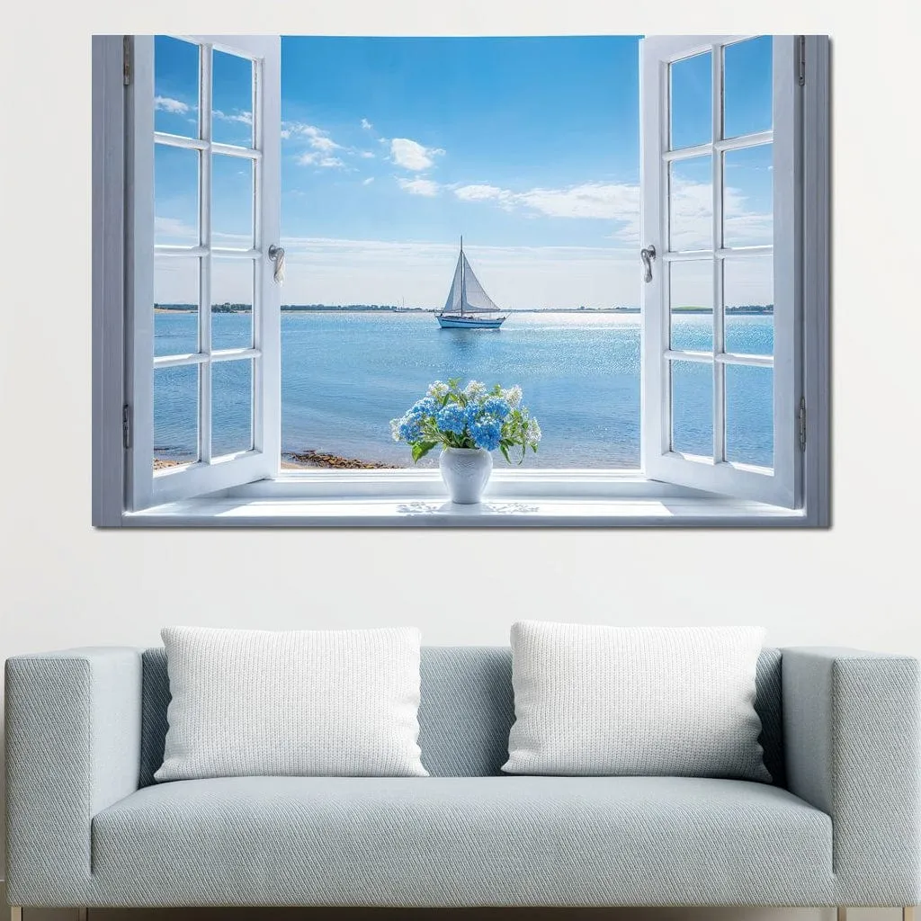 Azure Breeze Window View