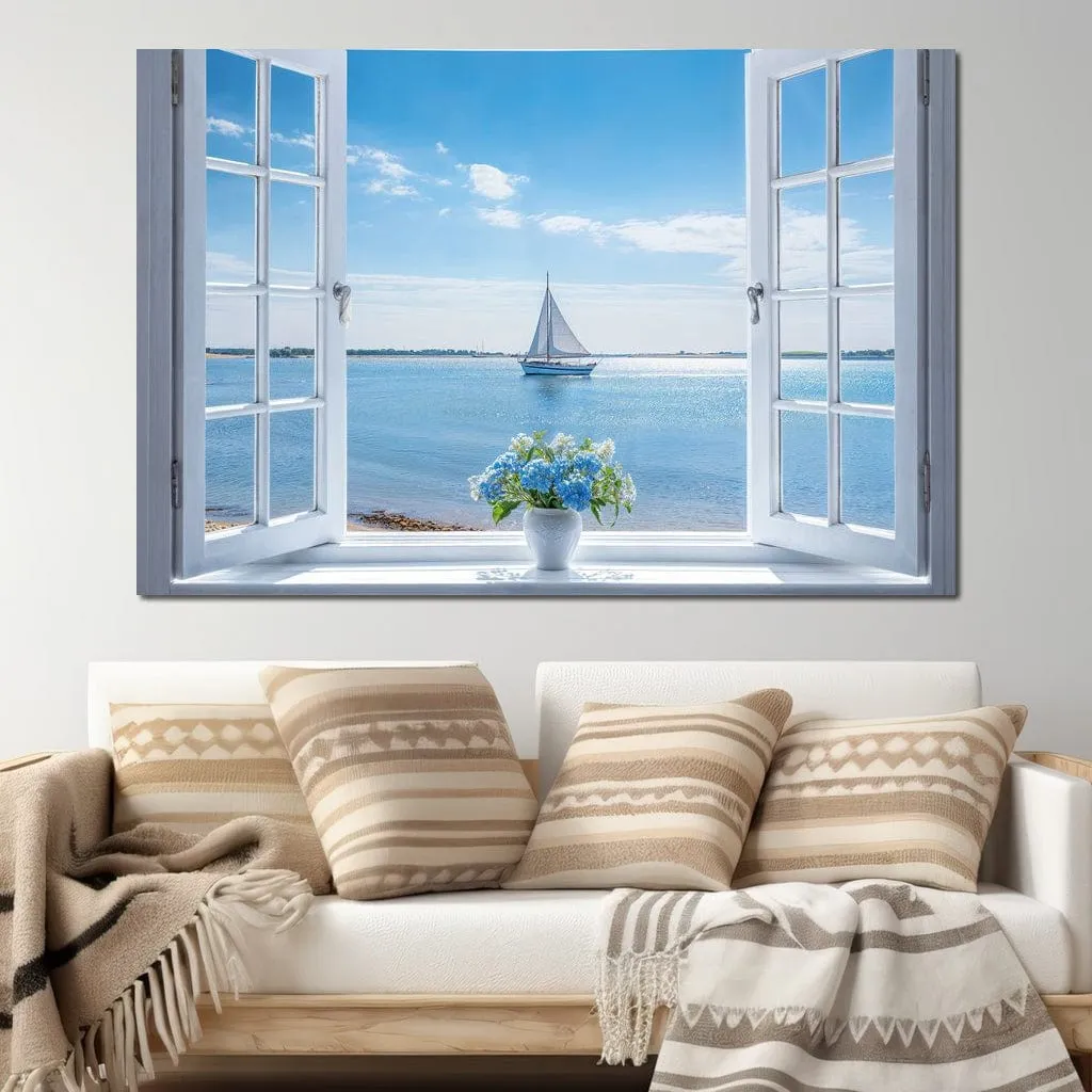 Azure Breeze Window View