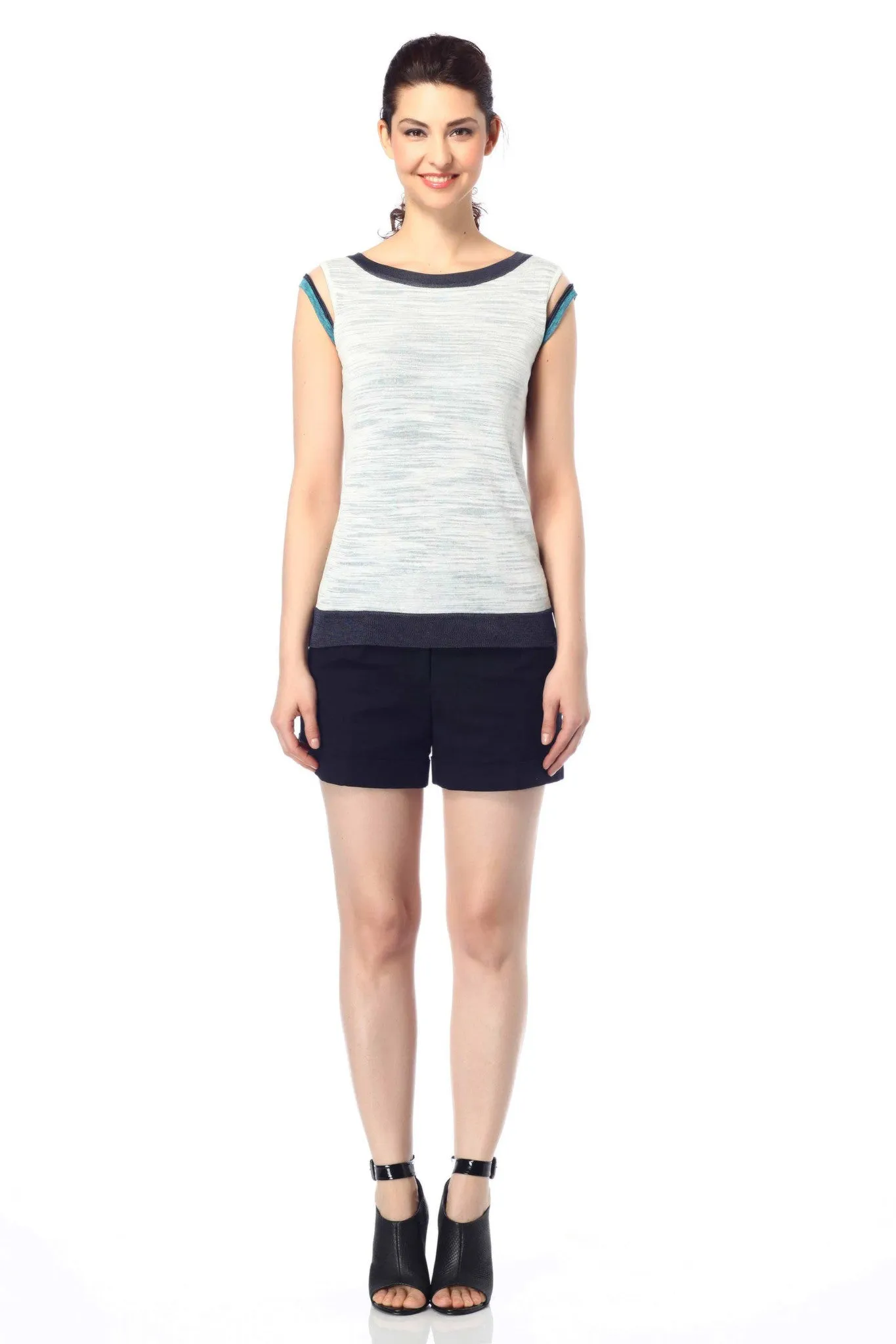 Azzurra Boat Neck Reversible Top