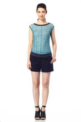 Azzurra Boat Neck Reversible Top