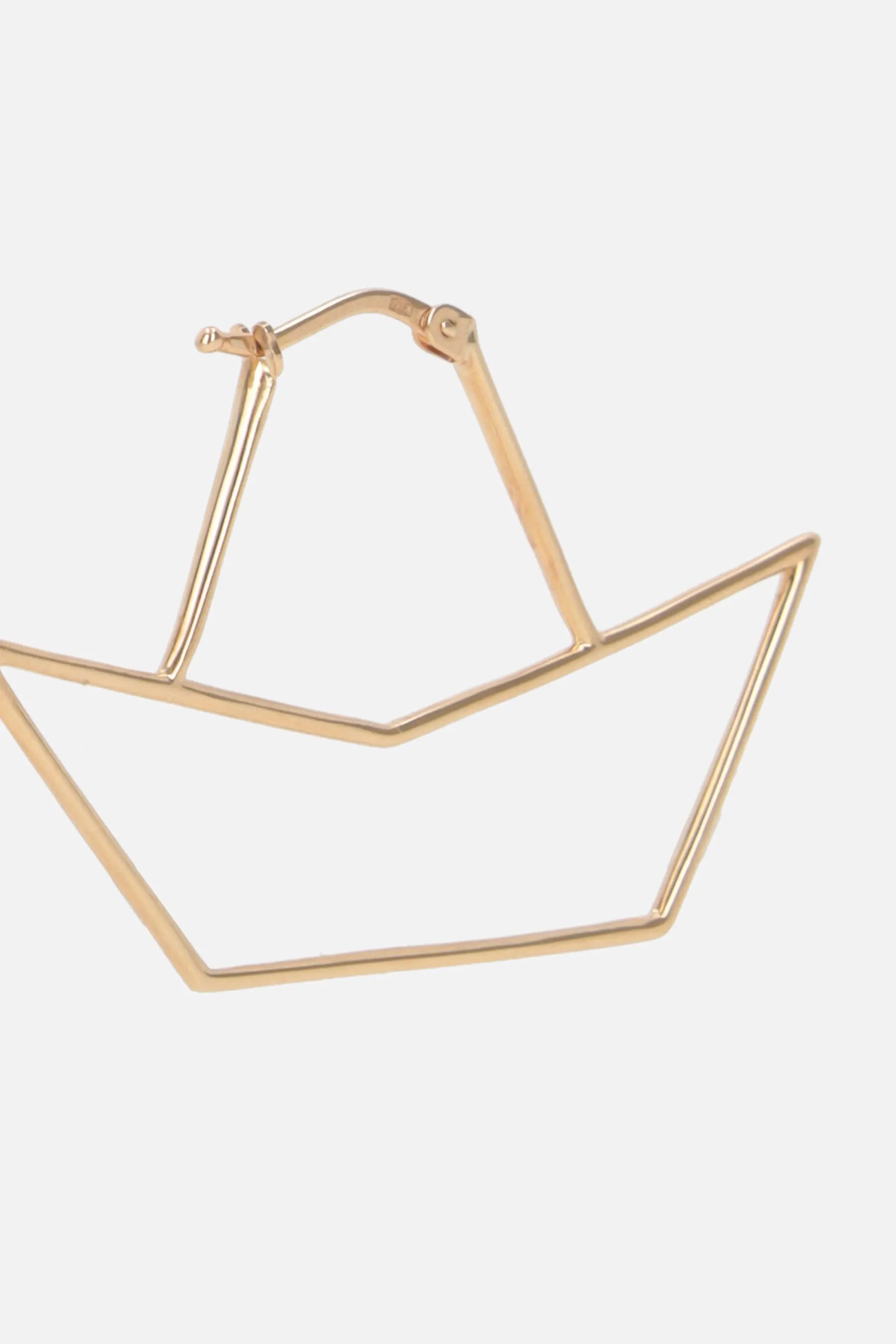 Barquito yellow gold single earring