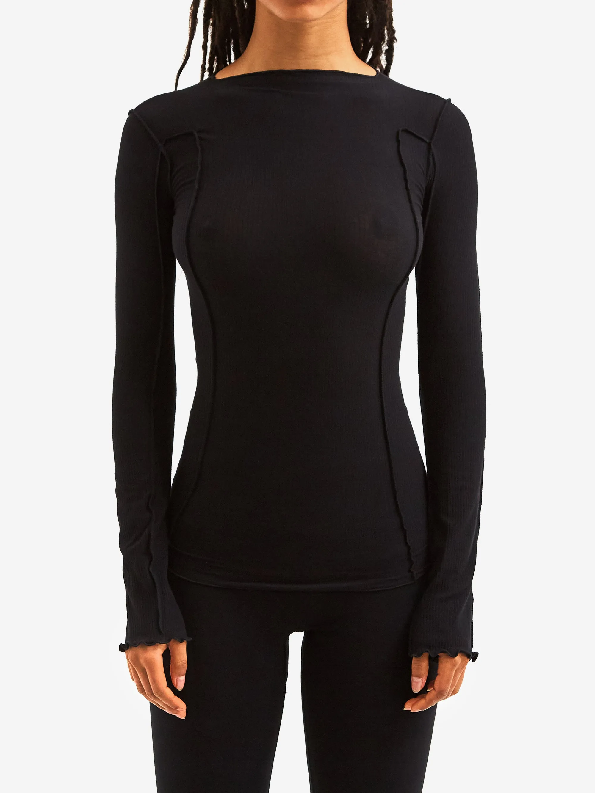 Baserange Omato Longsleeve Top - Black