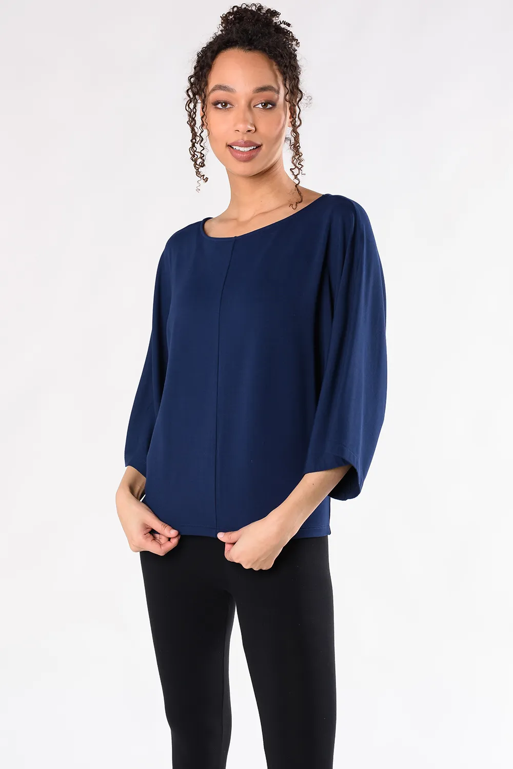 Beckett Wide Sleeve Bamboo Top - Ink