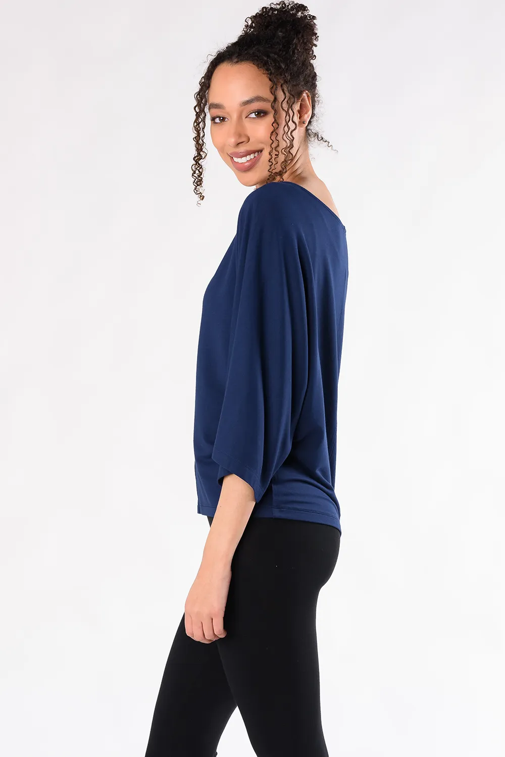 Beckett Wide Sleeve Bamboo Top - Ink