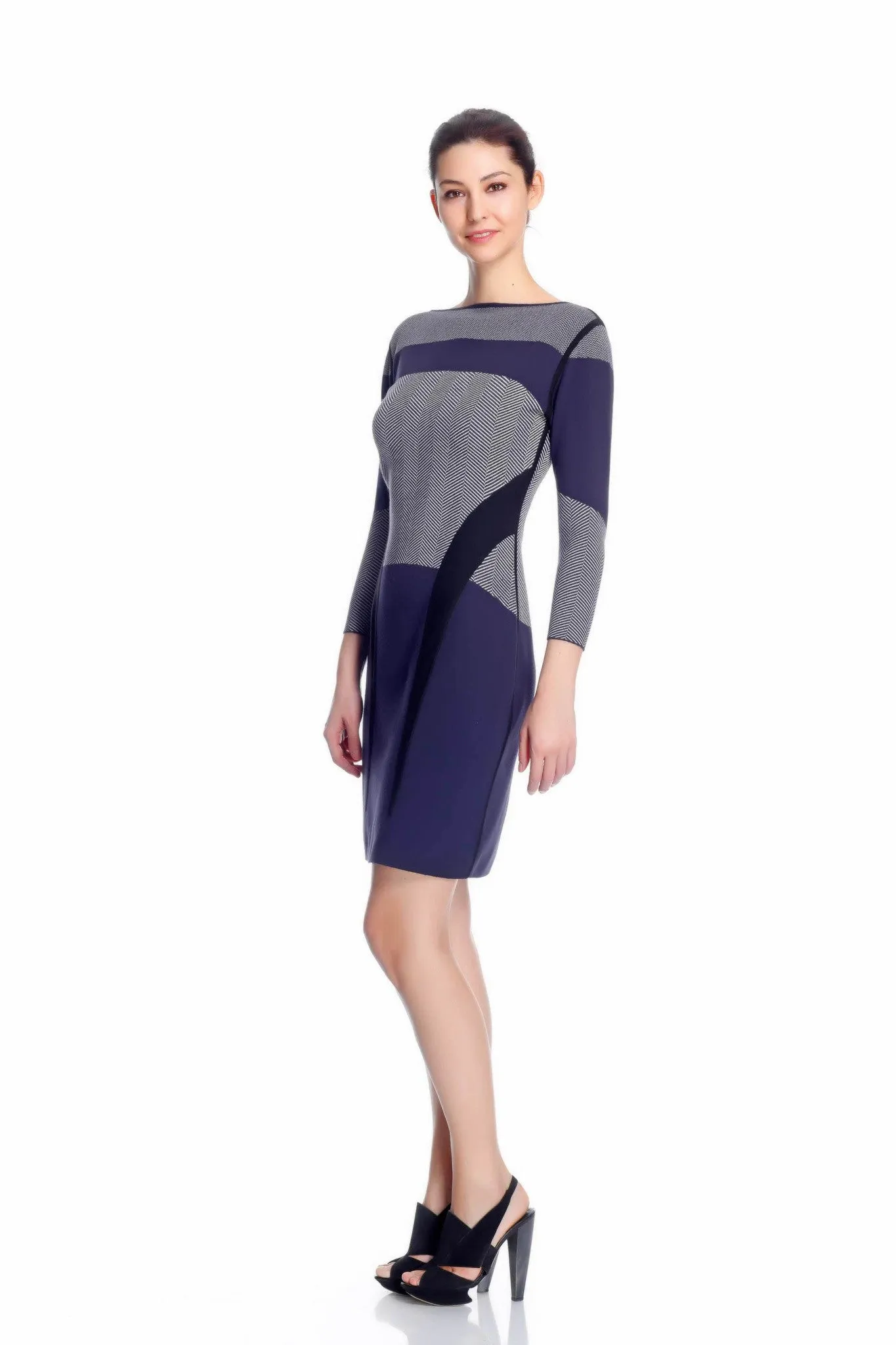 Bela Luxury Boat Neck Reversible Dress