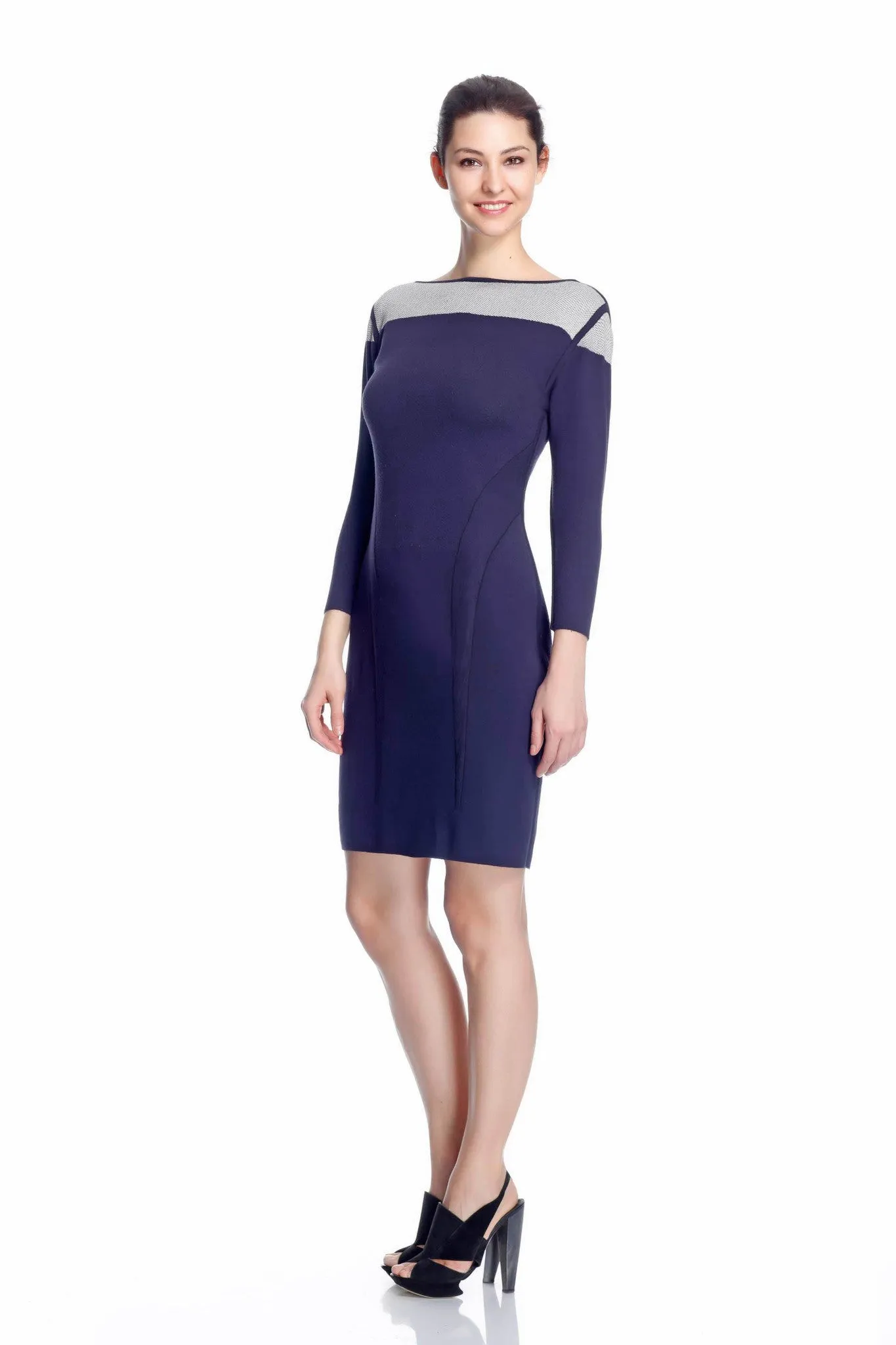 Bela Luxury Boat Neck Reversible Dress