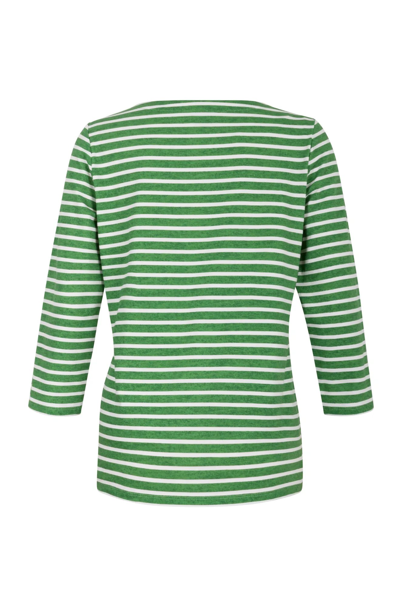 Boat neck Top with 3/4 sleeves | Green Marle ZigZag | 6143AR