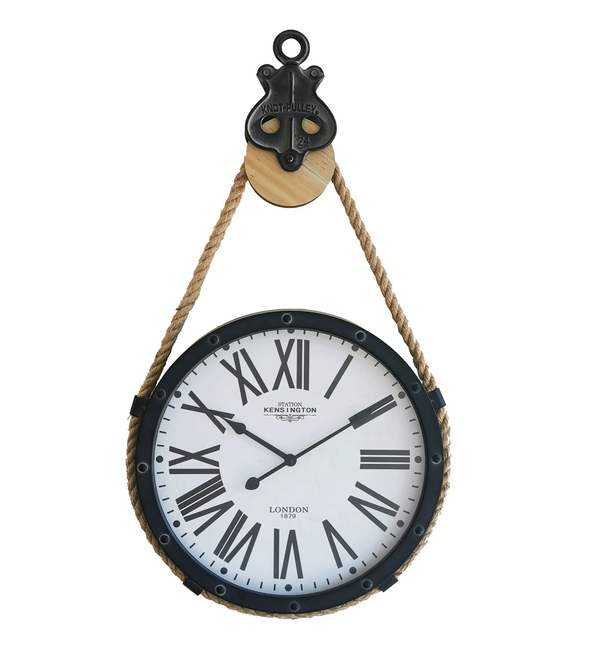 BOAT PULLEY WALL CLOCK