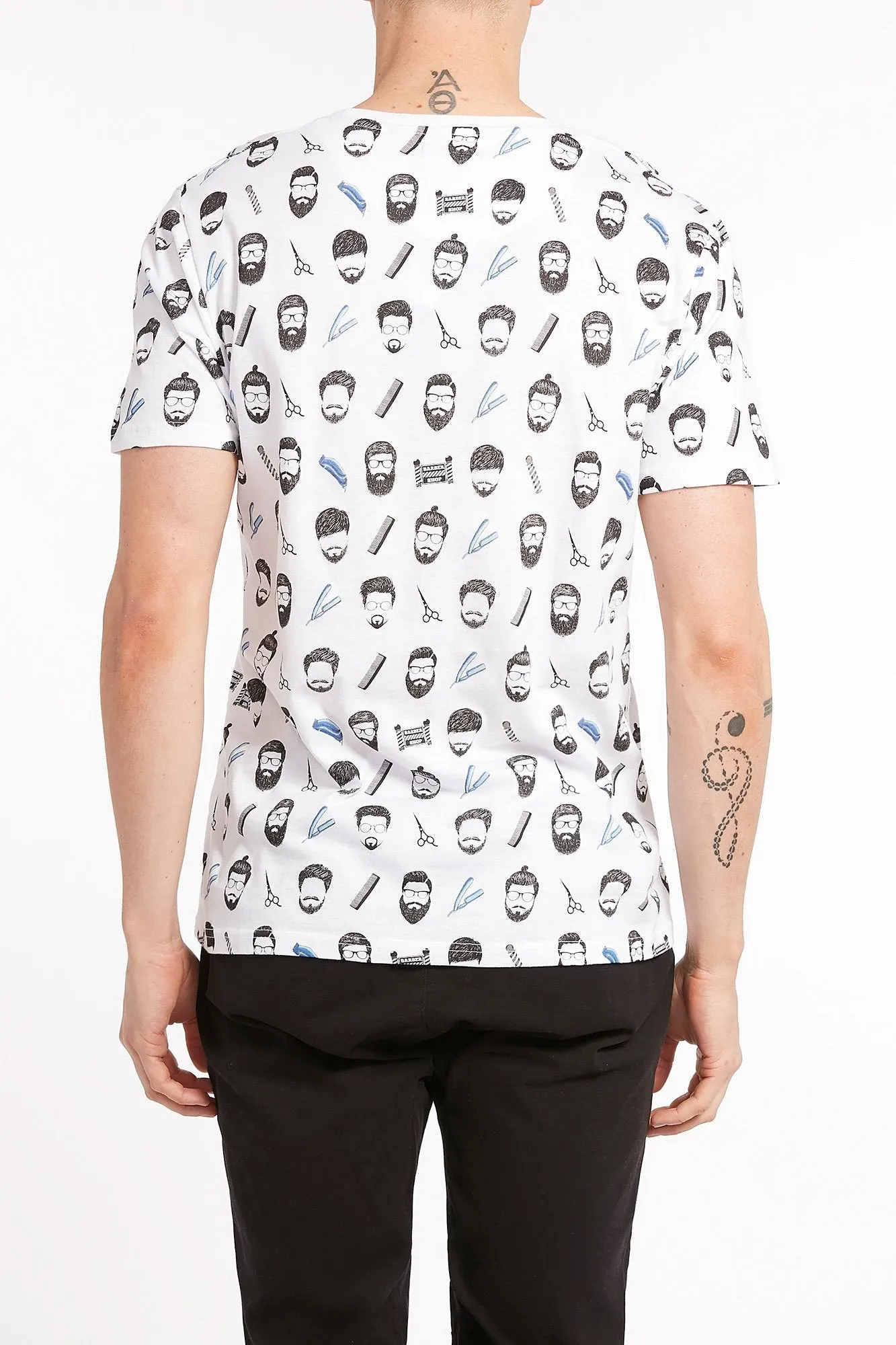 Brave Soul Guys Barber Shop Print Tee