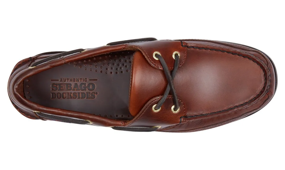 Brown Gum Schooner Waxed Leather Boat Shoe