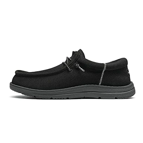 Bruno Marc Men's Arch Support Casual Slip-on Shoes Loafers for Men Non Slip Comfortable Boat Shoes, Black, Size 8, SBLS2302M