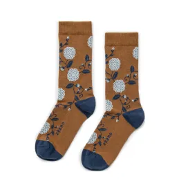 Camellia - Organic Cotton Crew Socks - Sienna