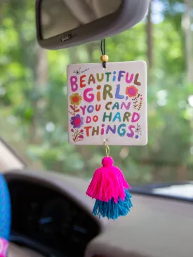 Car Air Freshener - Beautiful Girl You Can Do Hard Things