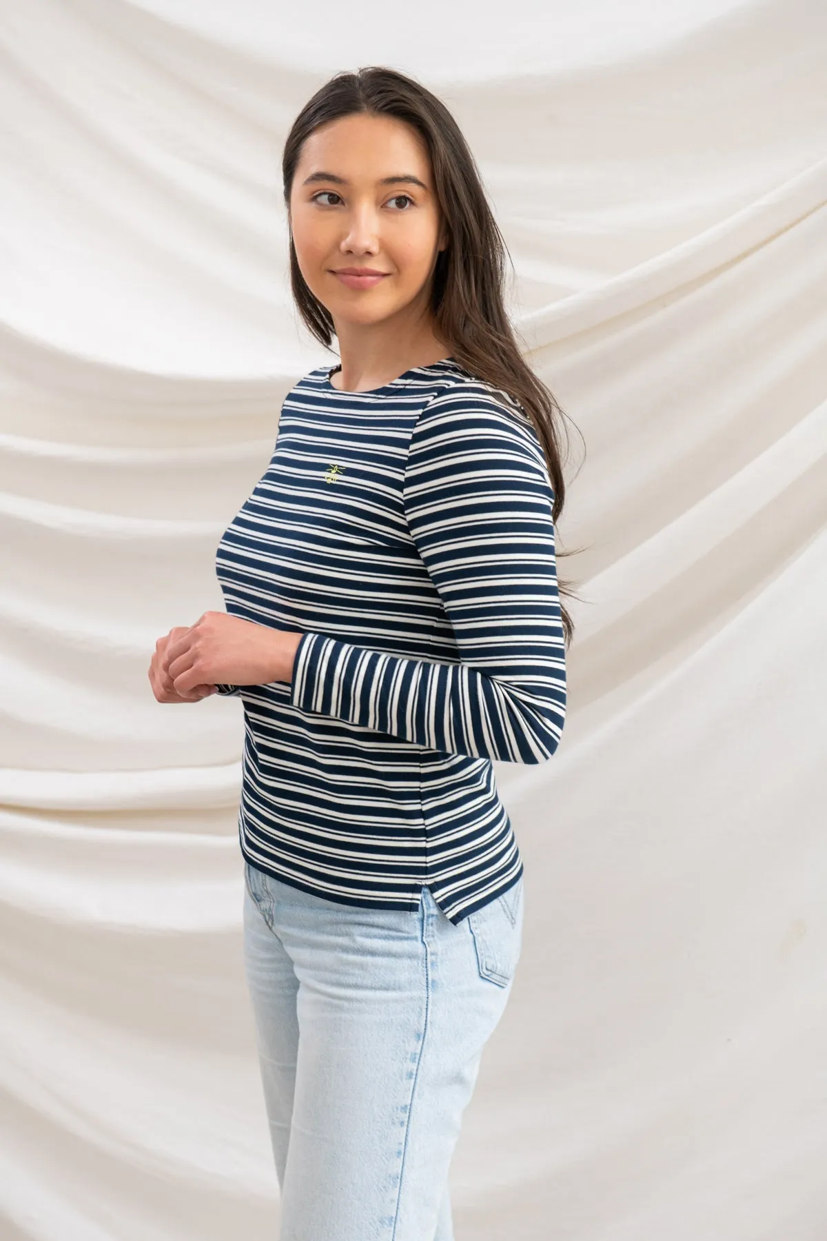 Causeway Breton Top - Navy Stripe