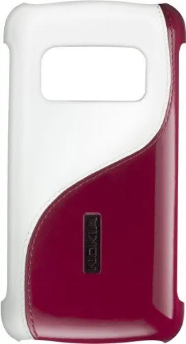 CC-3010 Hard Cover ( white/burgund) Nokia with leather - suitable for C6-01