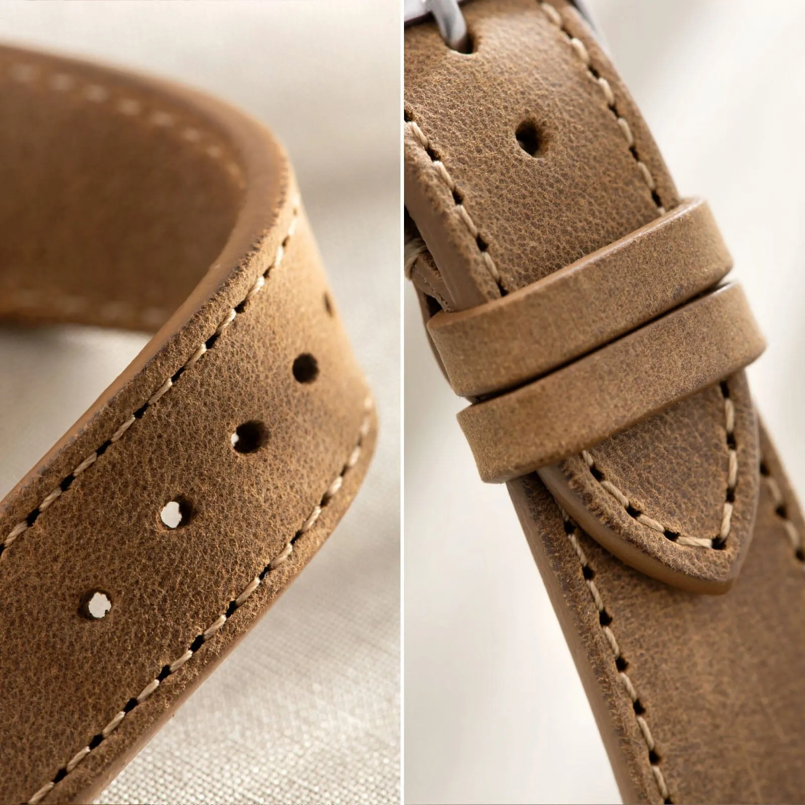 Cinnamon Brown Leather Watch Strap