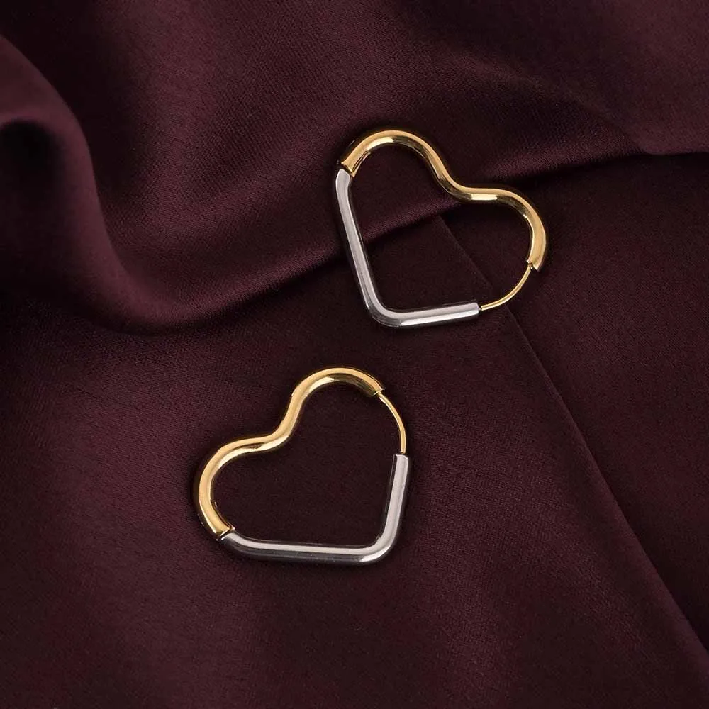 Colour Fusion Heart Hoops