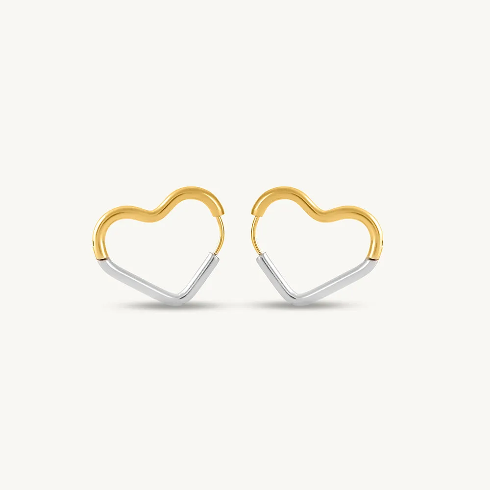 Colour Fusion Heart Hoops