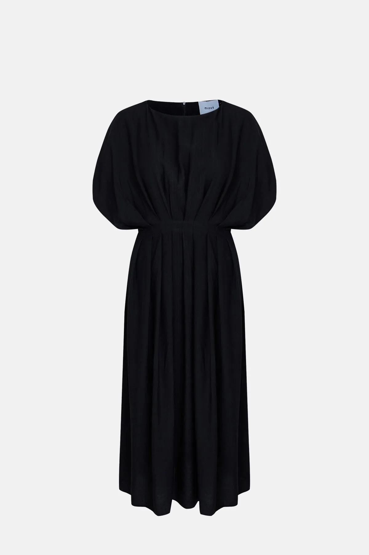 Desia Boat Neck Midi Dress Black