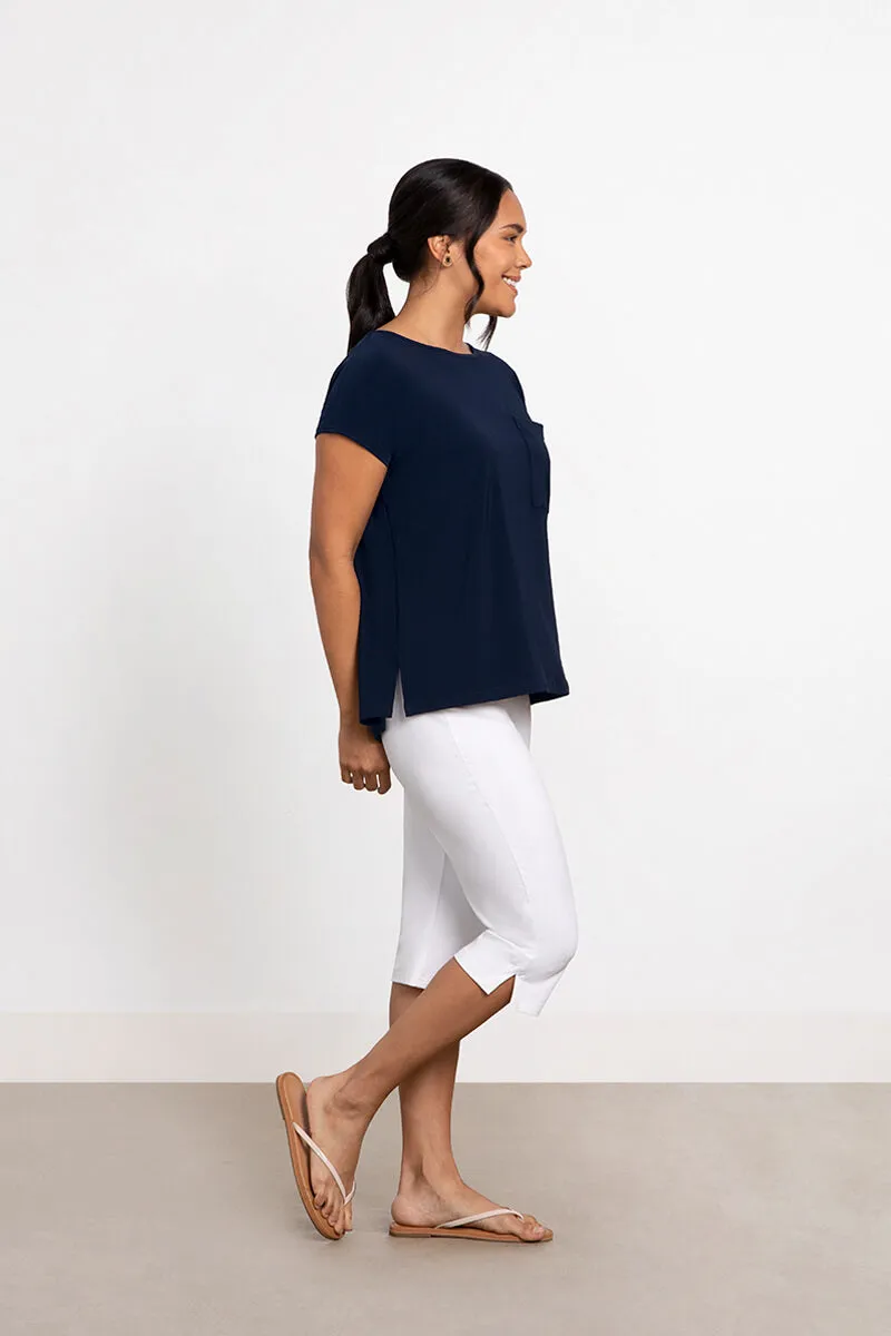 Dolman Pocket Top | Navy