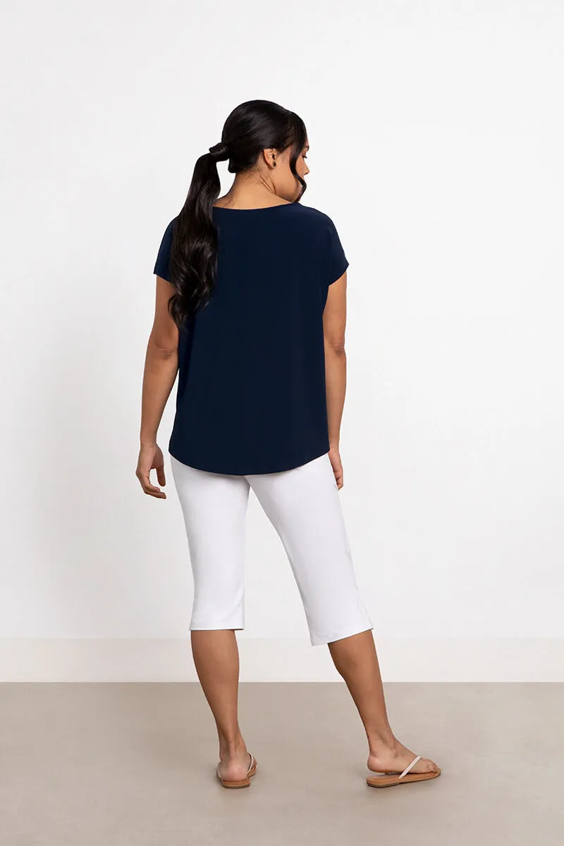 Dolman Pocket Top | Navy