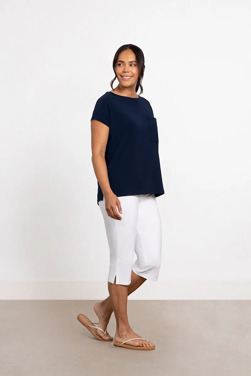 Dolman Pocket Top | Navy