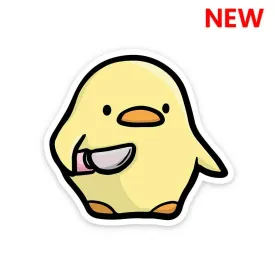 Duck With Knife Sticker