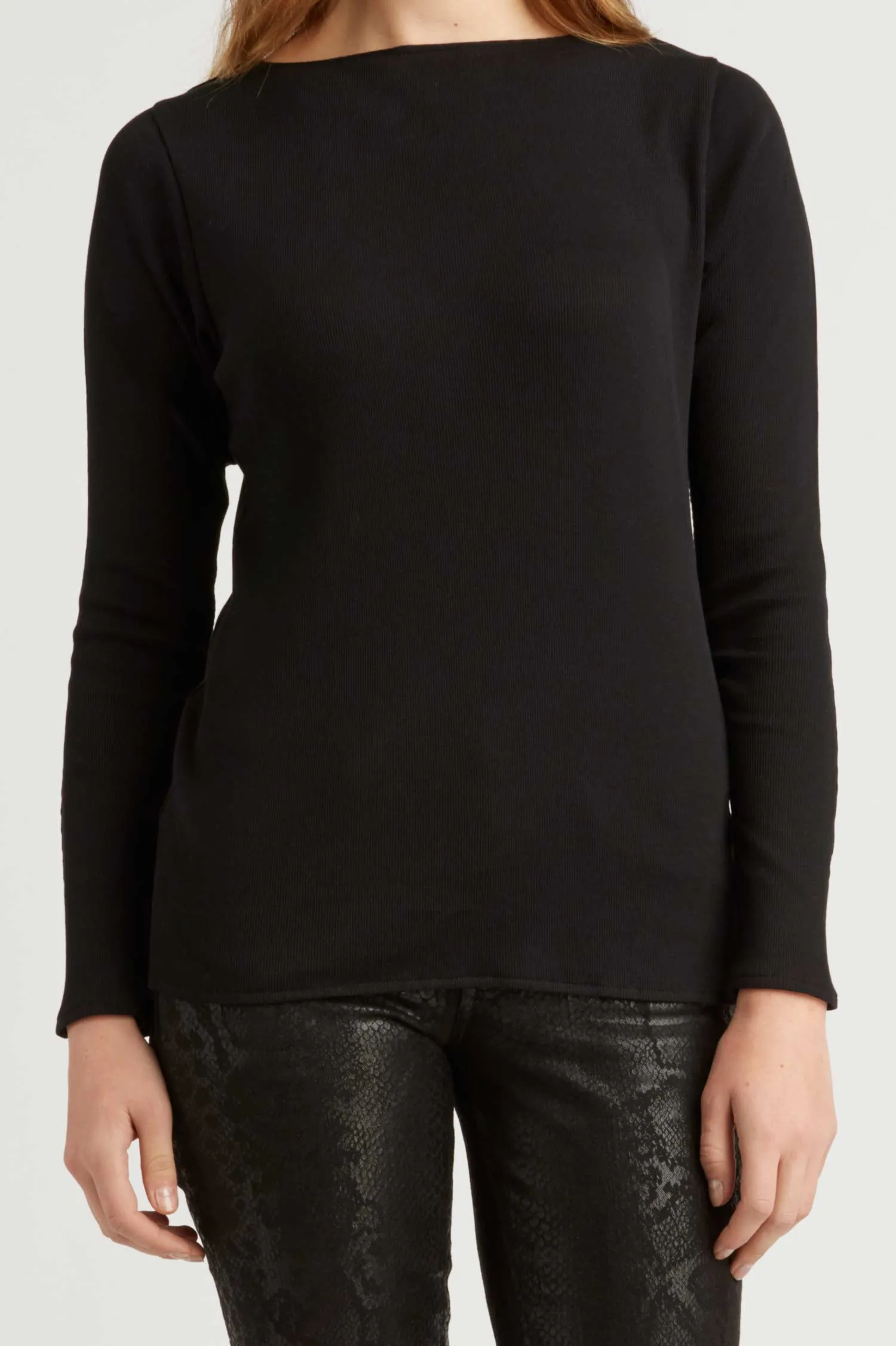 Essential Rib Boatneck Tee