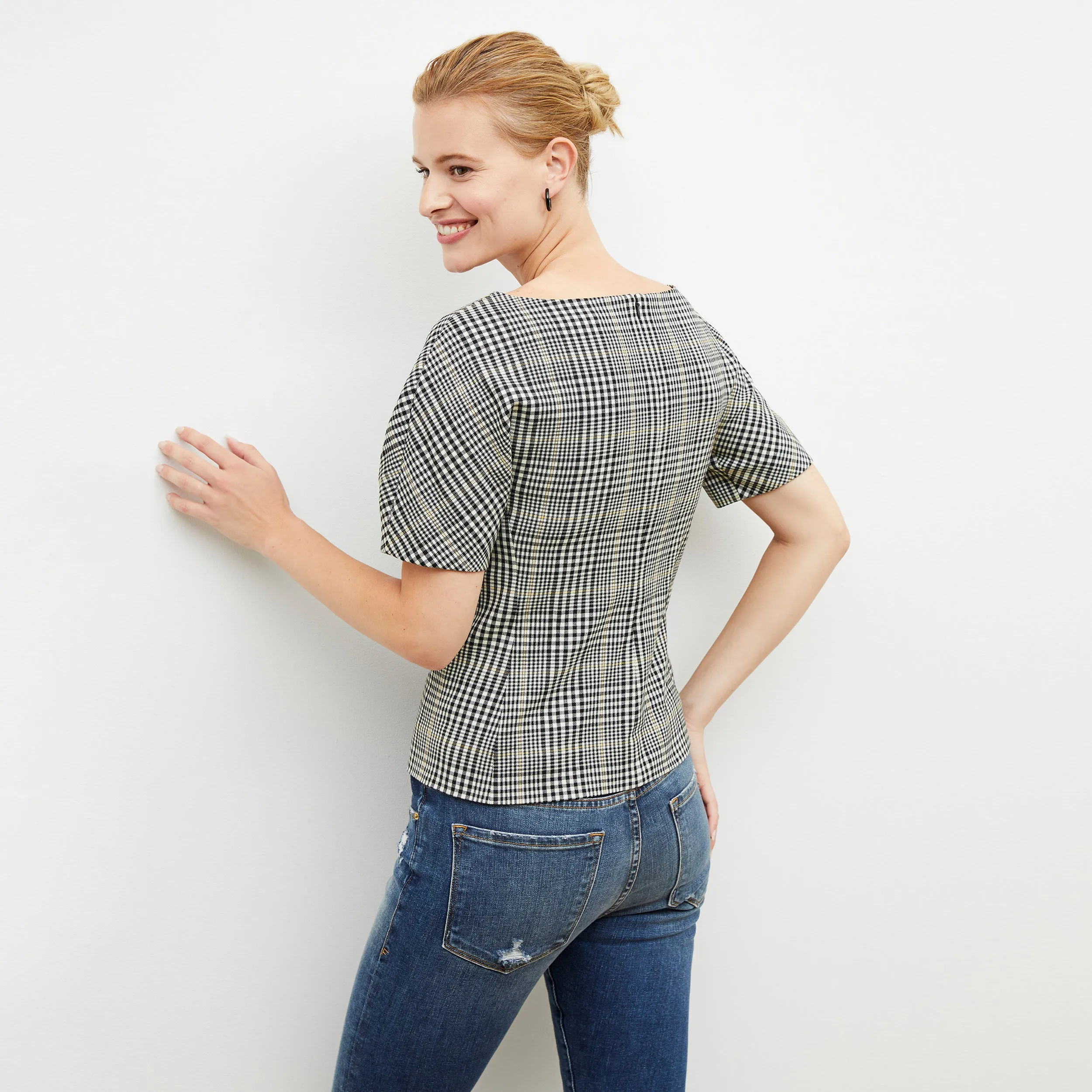 Eudora Top - Plaid Sharkskin :: Multi