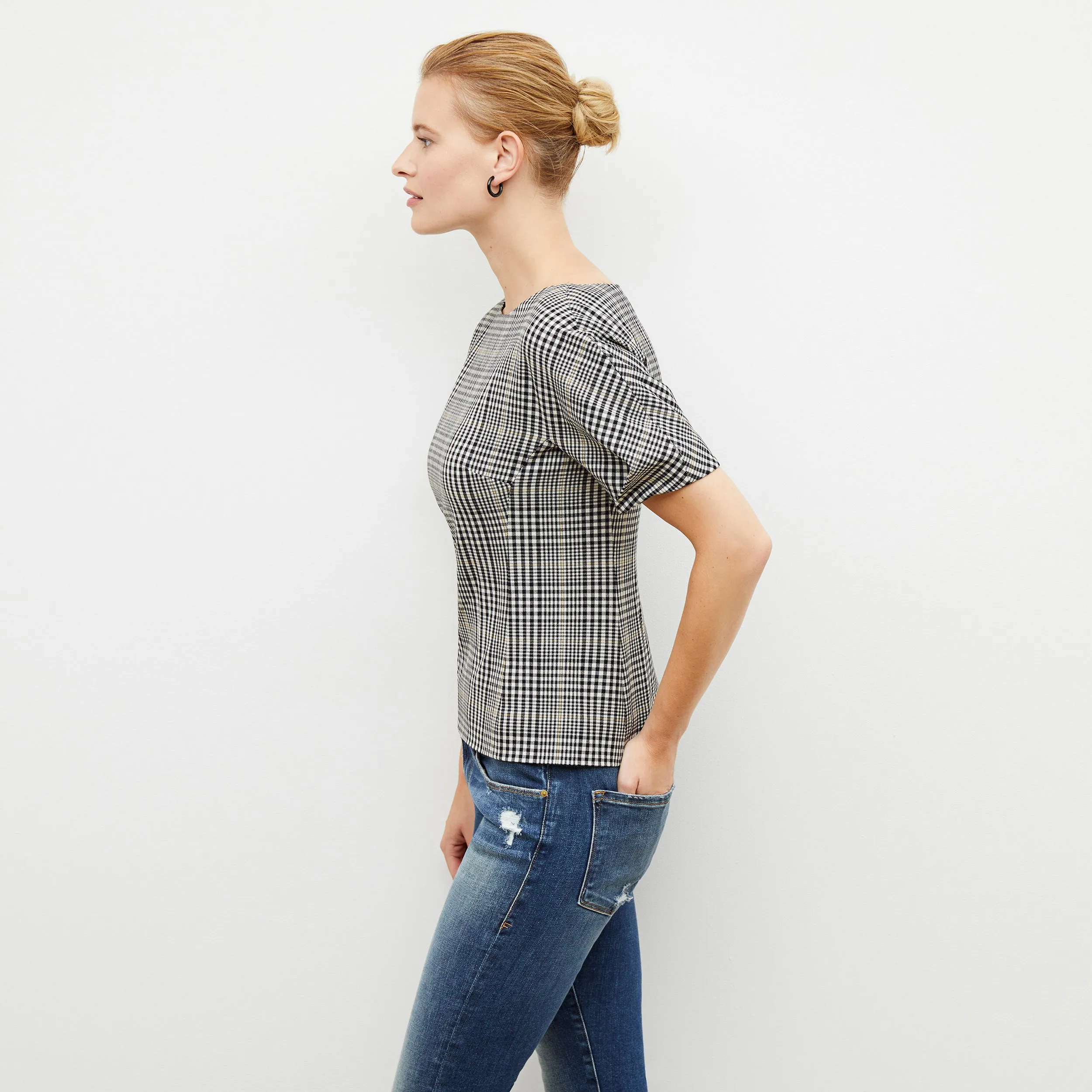 Eudora Top - Plaid Sharkskin :: Multi