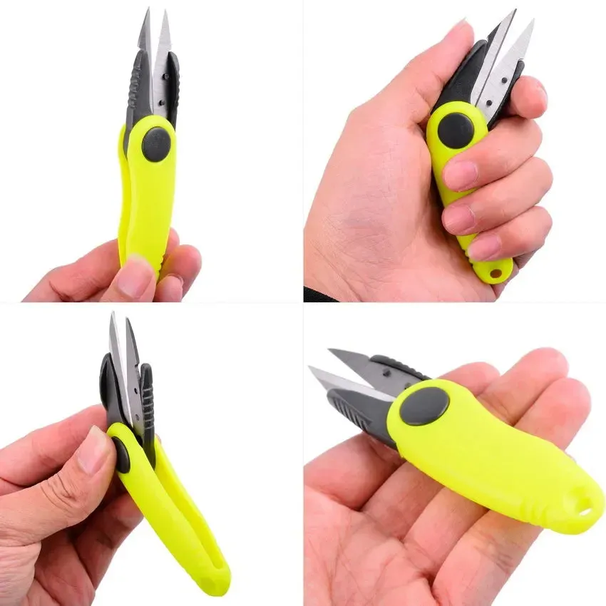 Fishing Quick Knot Tool kit Shrimp-type Fishing Line Cutter Clipper Nipper Hook Sharpener Fly Tying Tool Tackle Gear