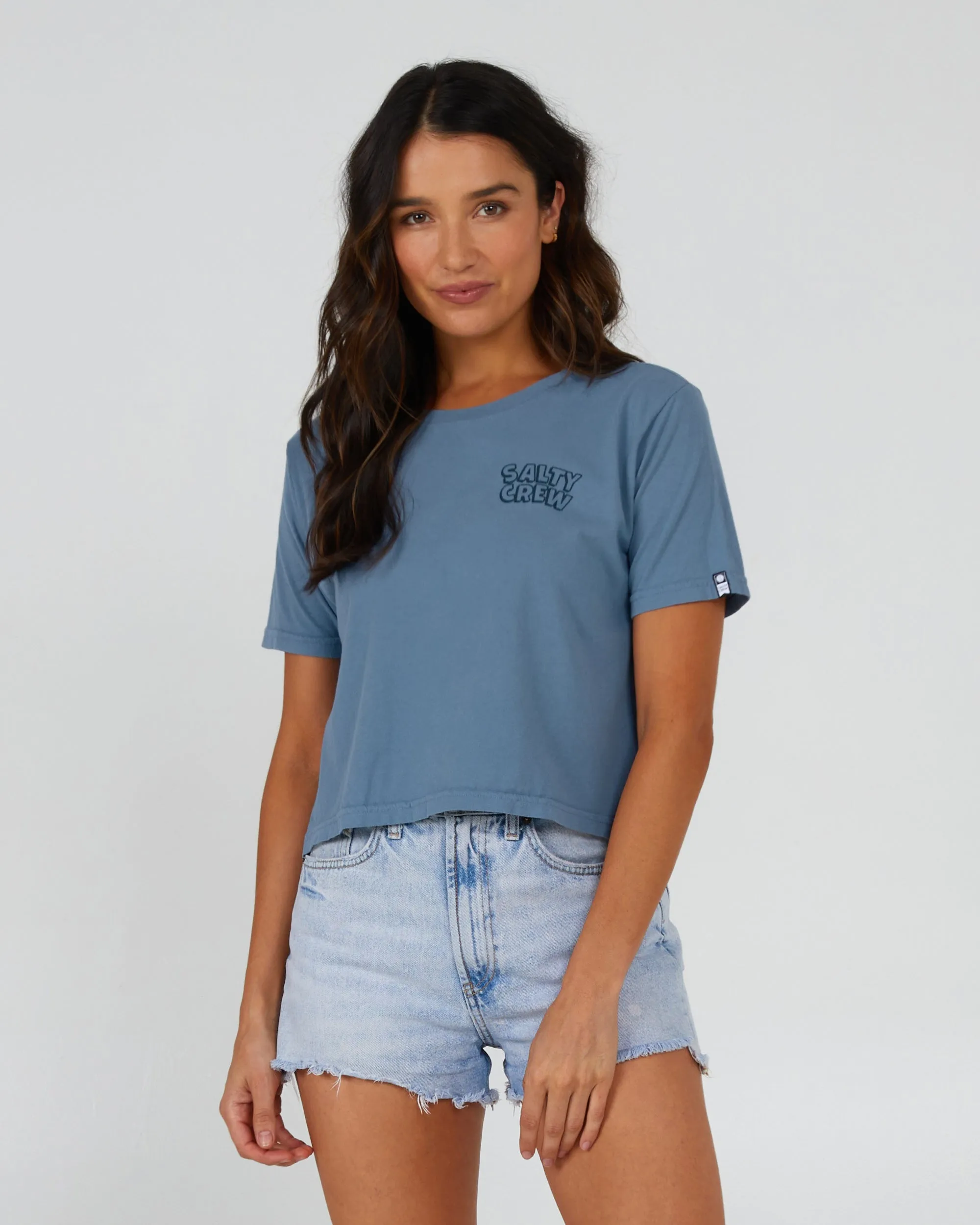 Floats Your Boat Bluestone Crop Tee