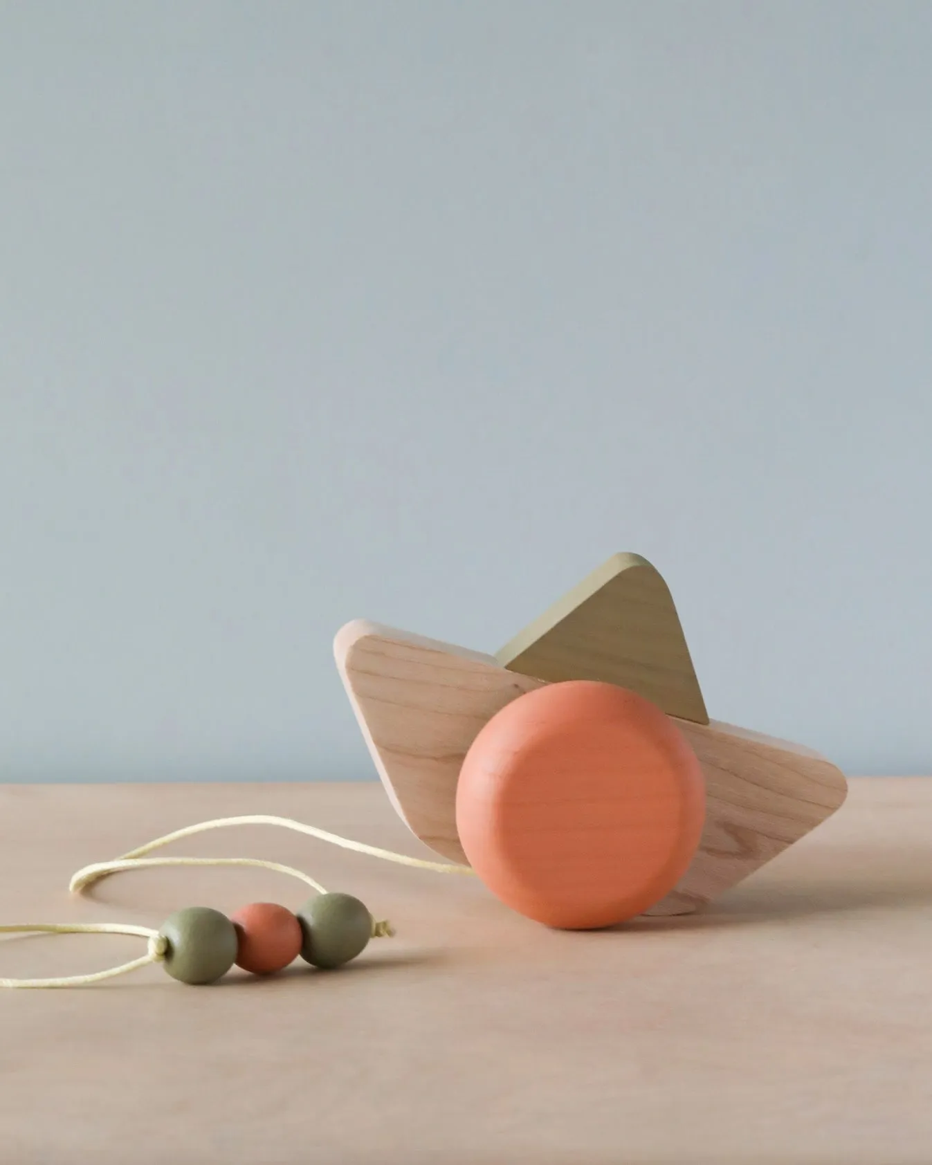 Handmade Wooden Boat Pull Toy